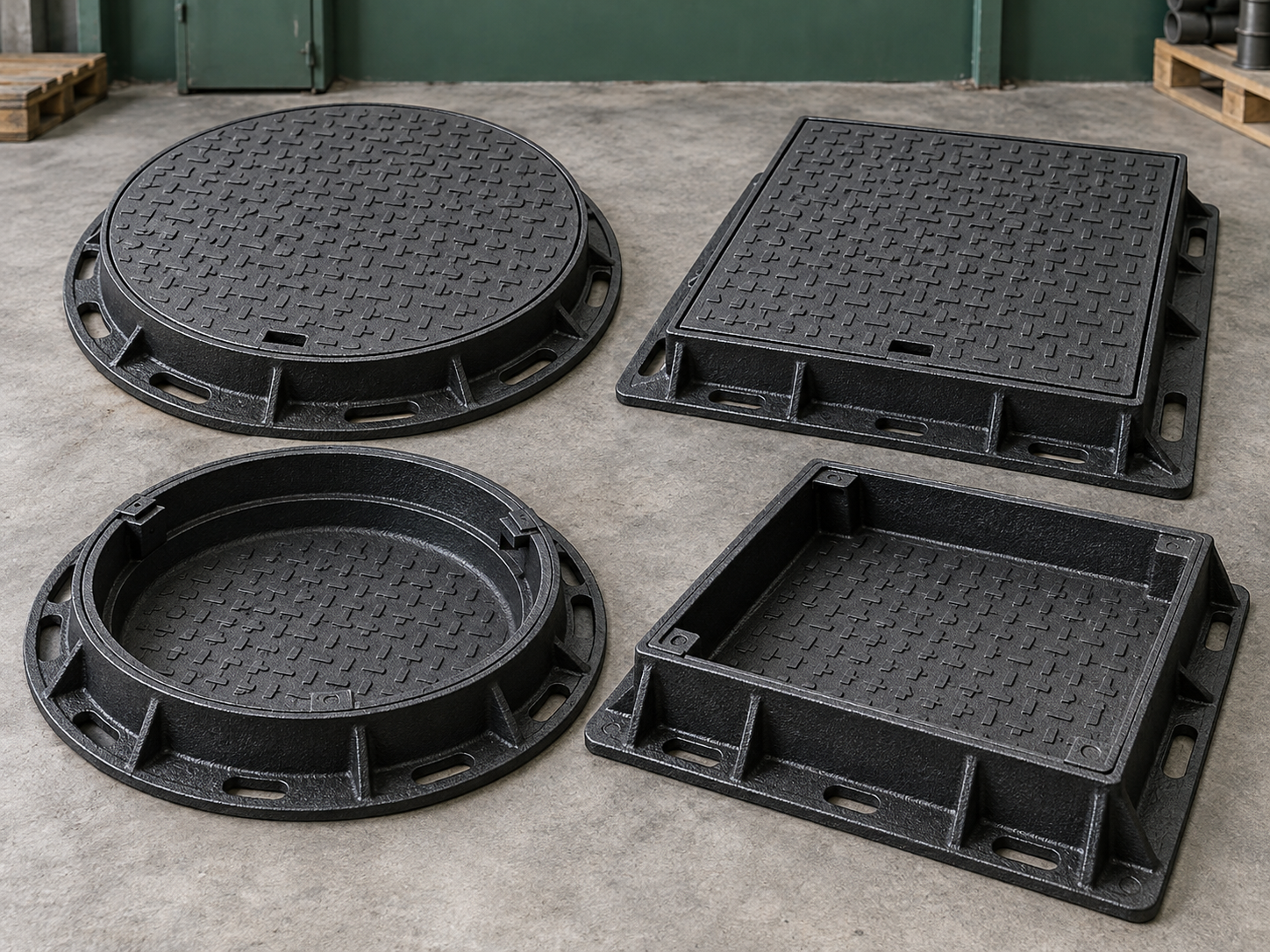 Telecom ductile iron manhole covers and frames