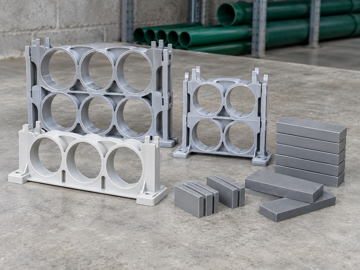 Telecom installation accessories, spacers, and support products